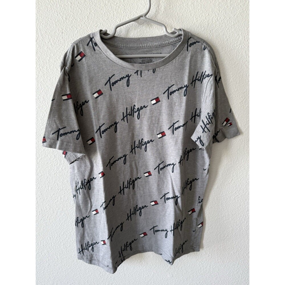 Tommy Hilfiger Kids T-Shirt 2-Pack Sizes 12-14 Medium, One Gray And One White